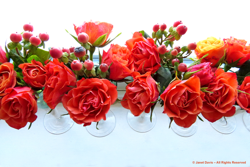 A window-sill of orange cheer.