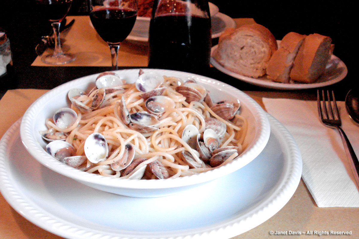 Clam pasta on Murano