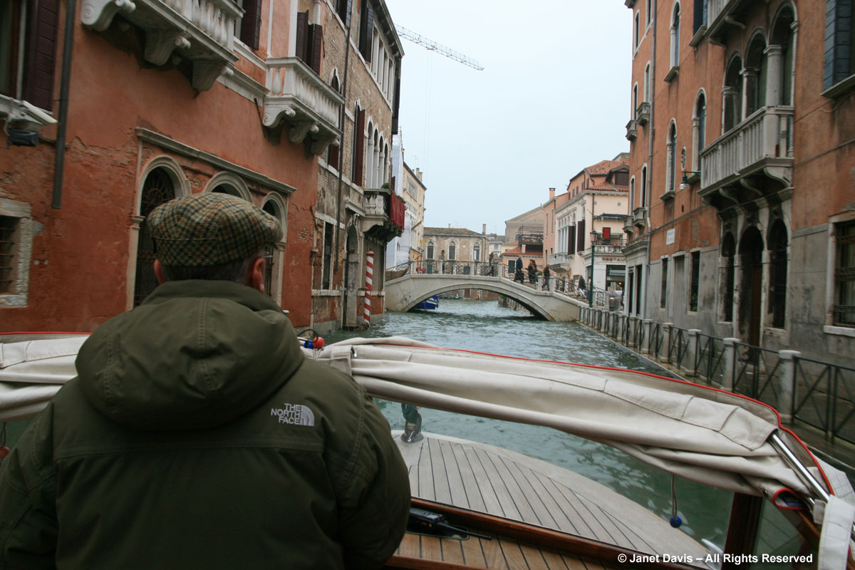 Water taxi & bridge-Venice