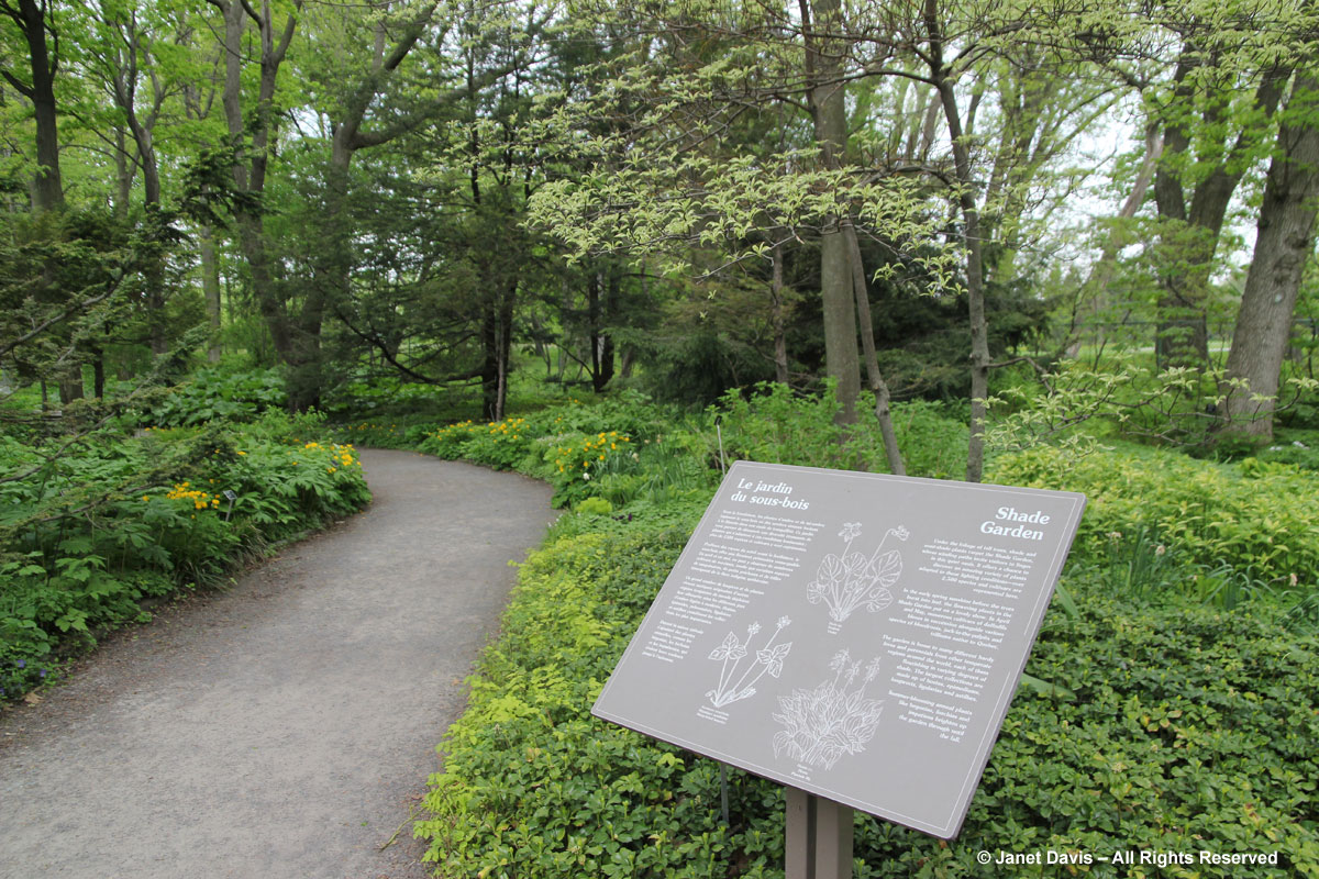 Shade Garden sign-Montreal Botanical Garden