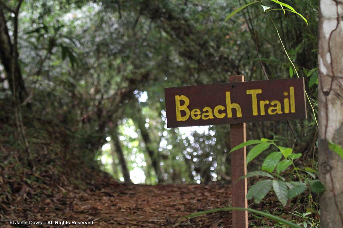 Beach trail sign-El Remanso Lodge