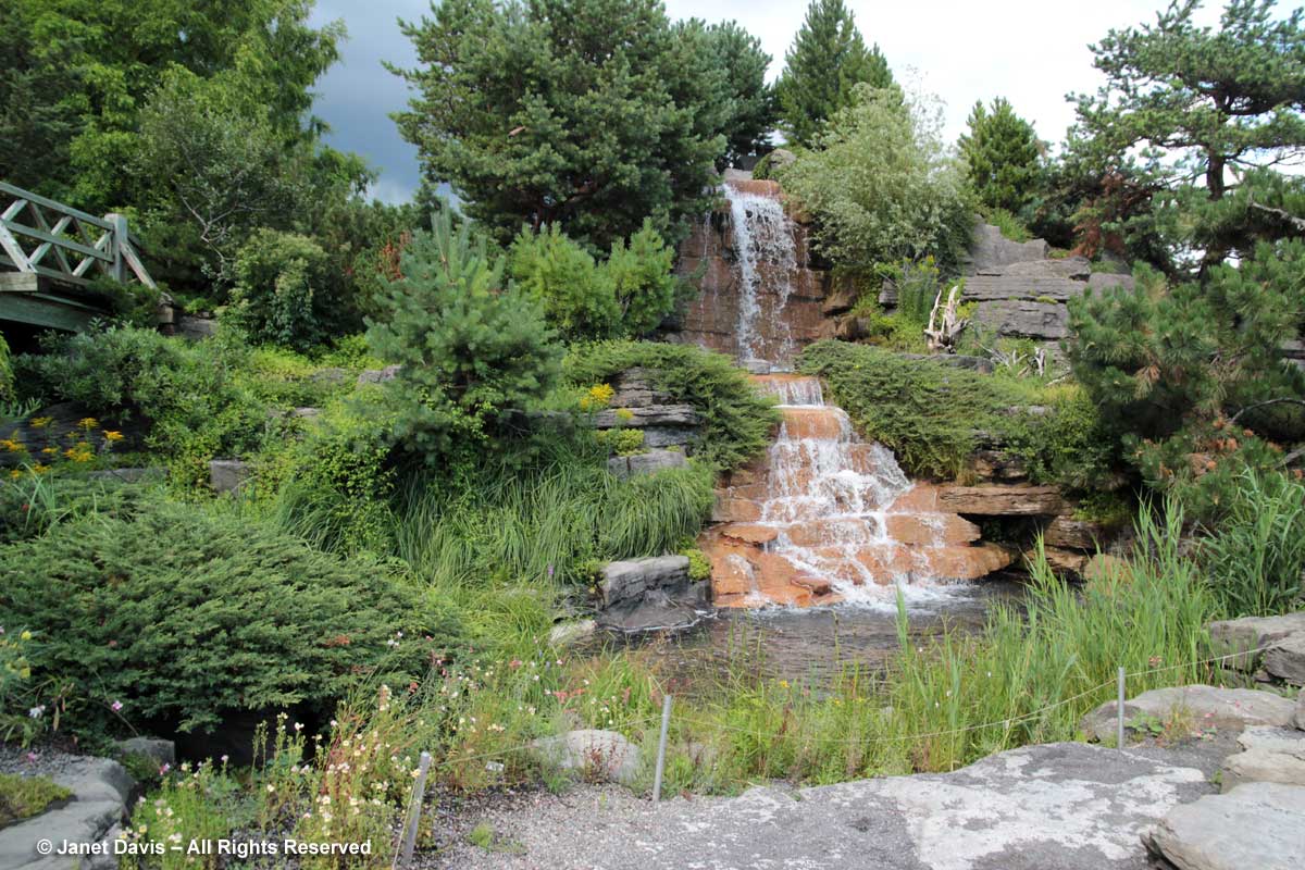 Waterfall-Alpinum-rock garden-Montreal Botanical