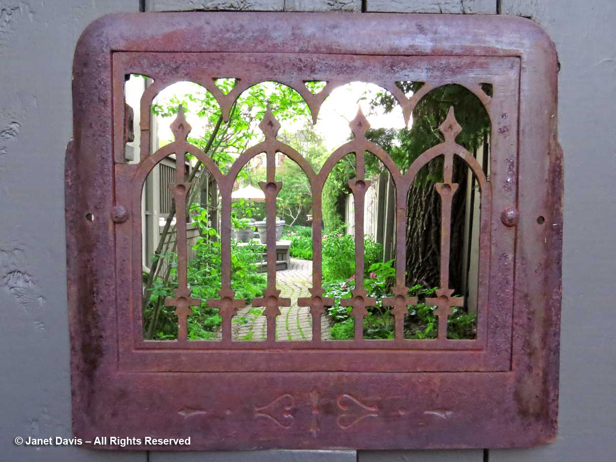 Garden gate-see through grate-Janet Davis-Toronto