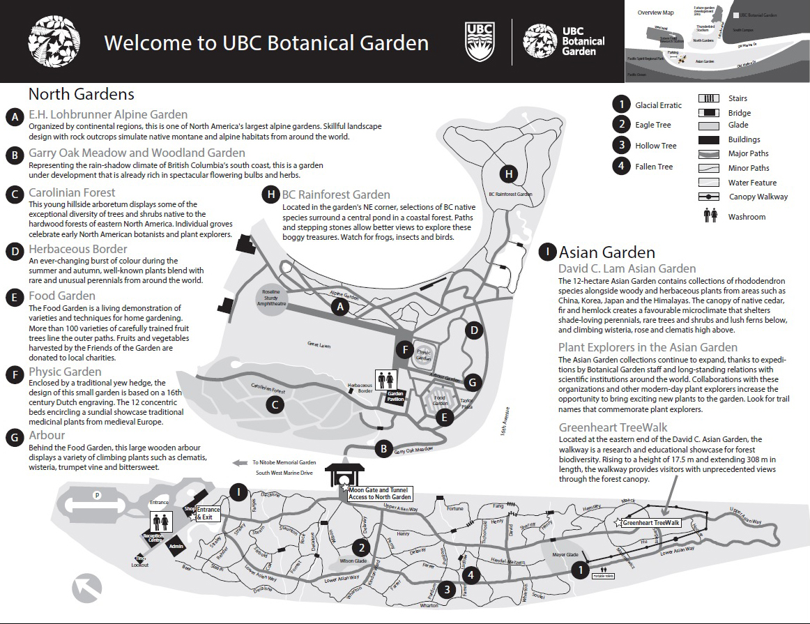 UBC Botanical Garden-map