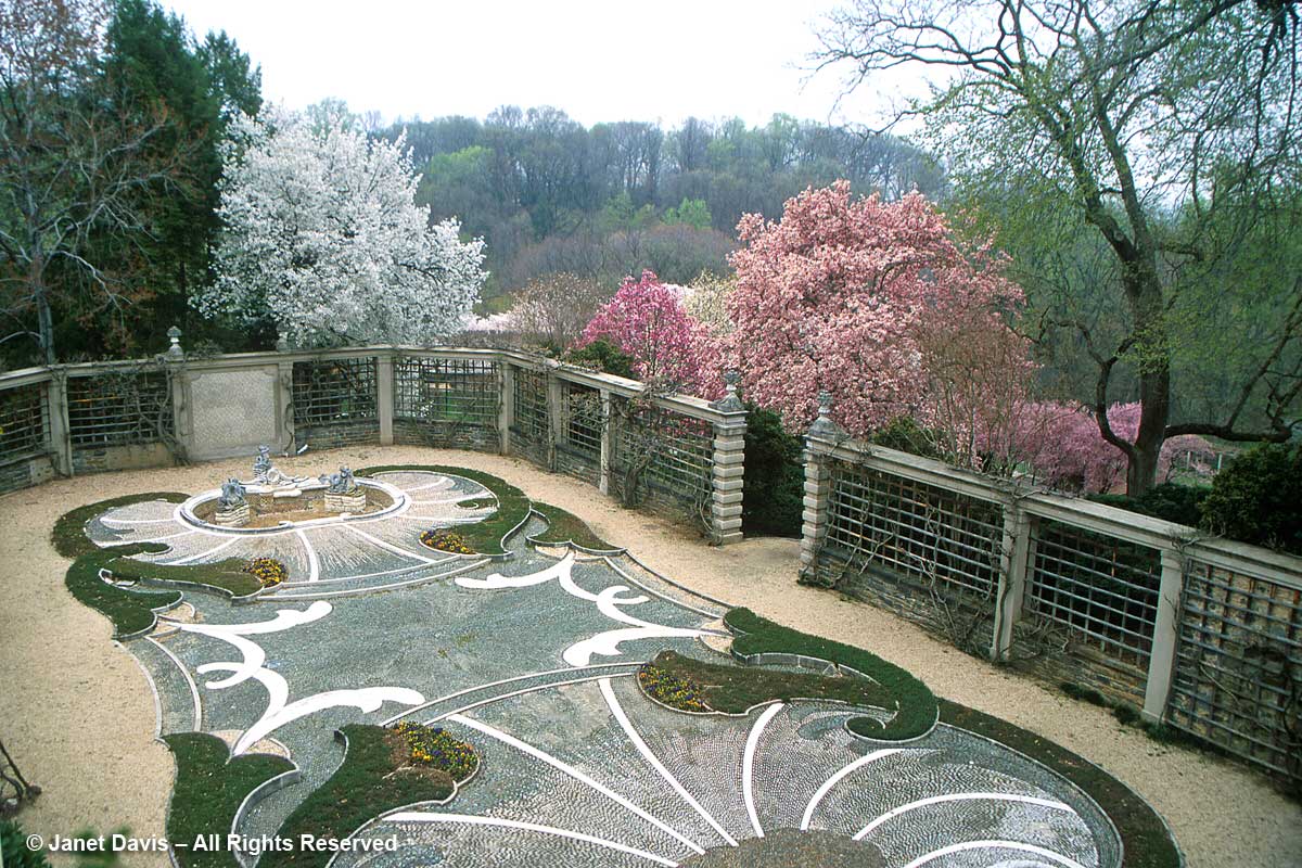 Dumbarton Oaks-Pebble Garden-Springtime