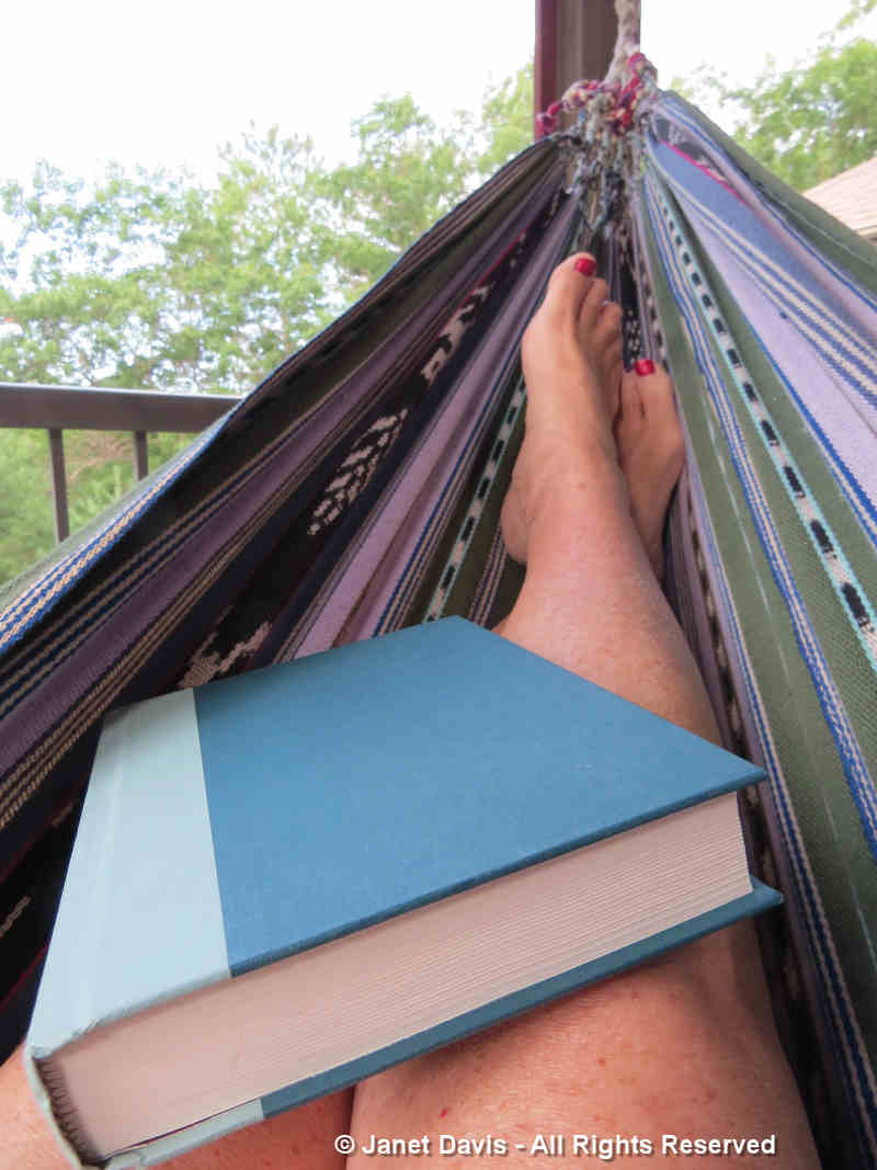 Book and hammock at Lake Muskoka