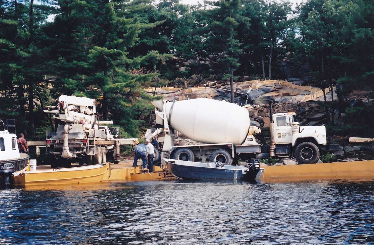 Equipment on barge-Lake Muskoka