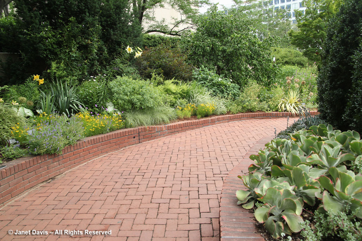 Brick retaining wall & Path-Ripley Garden