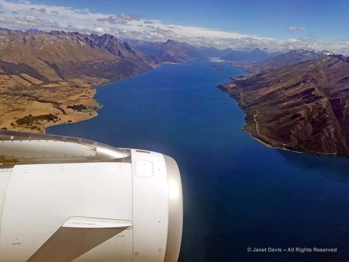 Lake Wakatipu-Aerial View-Auckland to Queenstown-Air New Zealand